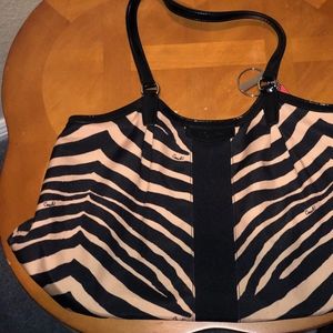 Tan and Black Coach Tote